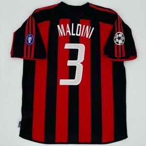 AC Milan Maldini 2003 04 home Champions League jersey